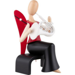 Sternkopf Angel with Horn Sitting - 15,5 cm / 6.1 inch