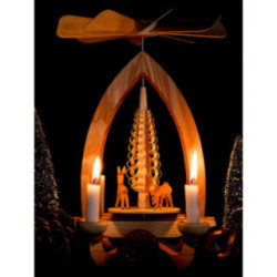 1-stöckige Pyramide Rehe - natur - 28 cm