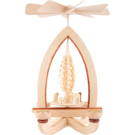 1-stöckige Pyramide Schafe - natur - 28 cm