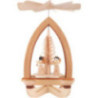 1-Tier Pyramid - Long-Skirt Angels with Pleated Skirts - Natural - 28 cm / 11 inch