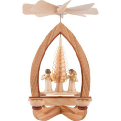 1-Tier Pyramid - Long Skirt Angels - Natural - 28 cm / 11 inch