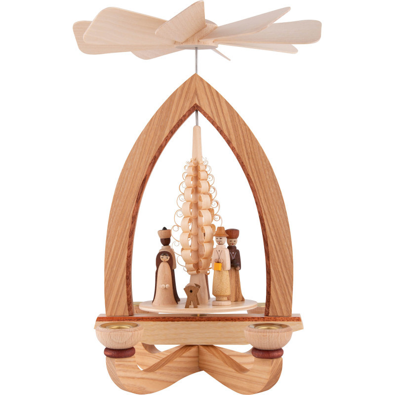 1-Tier Pyramid - Nativity - Natural - 28 cm / 11 inch
