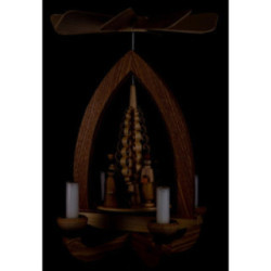 1-stöckige Pyramide Christi Geburt - natur - 28 cm