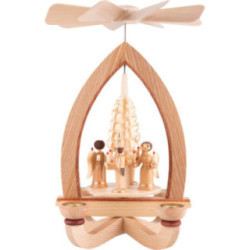 1-Tier Pyramid - Angel & Miner - Natural - 28 cm / 11 inch