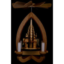 1-Tier Pyramid - Angel & Miner - Natural - 28 cm / 11 inch
