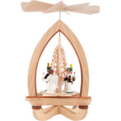 1-Tier Pyramid - Angel & Miner - Colored - 28 cm / 11 inch