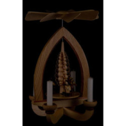 1-Tier Pyramid - Wood Worker - Natural - 28 cm / 11 inch