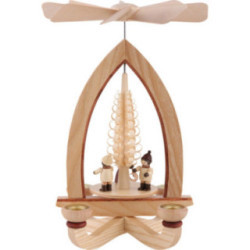 1-stöckige Pyramide Lampionkinder - natur - 28 cm
