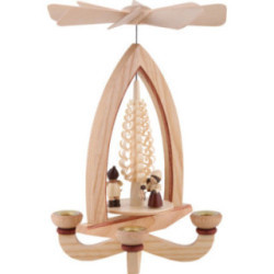 1-stöckige Pyramide Lampionkinder - natur - 28 cm