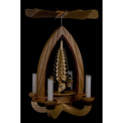 1-stöckige Pyramide Lampionkinder - natur - 28 cm