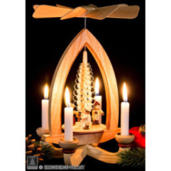 1-stöckige Pyramide Lampionkinder - natur - 28 cm