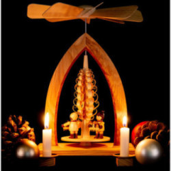 1-stöckige Pyramide Striezelkinder - natur - 26 cm