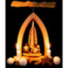 1-Tier Pyramid - Winter Children - Natural - 26 cm / 10.2 inch