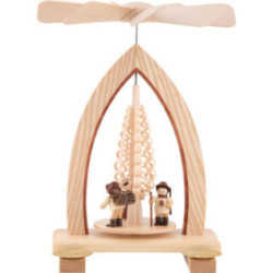 1-Tier Pyramid - Forest People - Natural - 26 cm / 10.2 inch