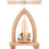 1-stöckige Pyramide Weihnachtsmotiv - natur - 26 cm