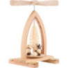1-Tier Pyramid - Christmas Motive - Natural - 26 cm / 10.2 inch