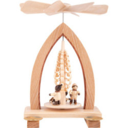 1-Tier Pyramid - Ice Skater - Natural - 26 cm / 10.2 inch