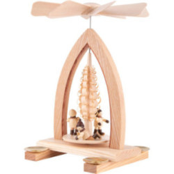 1-Tier Pyramid - Ice Skater - Natural - 26 cm / 10.2 inch
