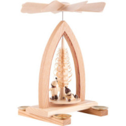 1-stöckige Pyramide Eisläufer - natur - 26 cm