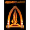 1-Tier Pyramid - Ice Skater - Natural - 26 cm / 10.2 inch