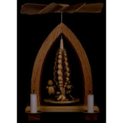 1-stöckige Pyramide Eisläufer - natur - 26 cm