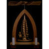 1-stöckige Pyramide Eisläufer - natur - 26 cm