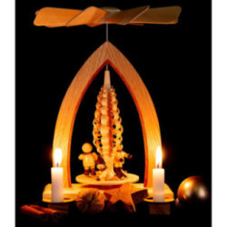 1-stöckige Pyramide Eisläufer - natur - 26 cm