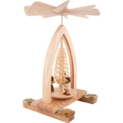 1-stöckige Pyramide Bläsertrio - natur - 26 cm