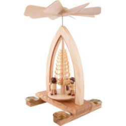 1-stöckige Pyramide Bläsertrio - natur - 26 cm