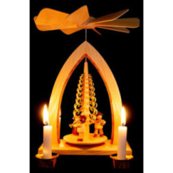 1-stöckige Pyramide Bläsertrio - natur - 26 cm