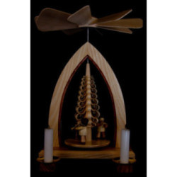 1-stöckige Pyramide Bläsertrio - natur - 26 cm