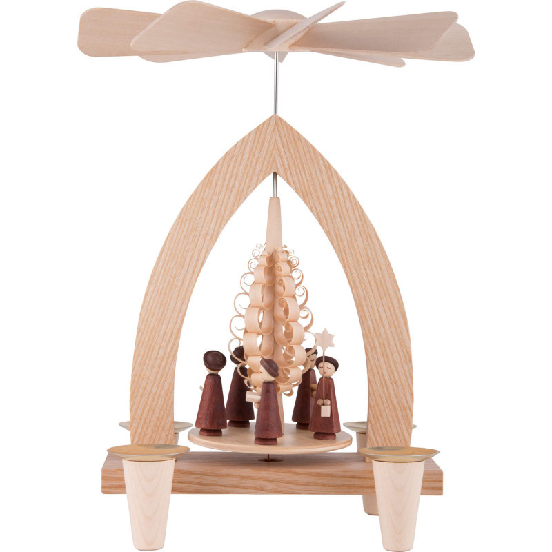 1-Tier Pyramid - Carolers - Natural - 26 cm / 10.2 inch
