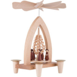 1-Tier Pyramid - Carolers - Natural - 26 cm / 10.2 inch