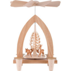 1-stöckige Pyramide Rehe - natur - 26 cm