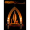 1-Tier Pyramid - Deer - Natural - 26 cm / 10.2 inch