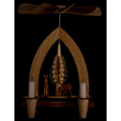 1-Tier Pyramid - Deer - Natural - 26 cm / 10.2 inch