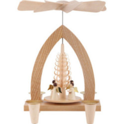 1-Tier Pyramid - Angels - Natural - 26 cm / 10.2 inch