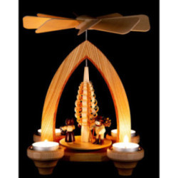 1-Tier Pyramid - Forest People - Natural - 26 cm / 10.2 inch