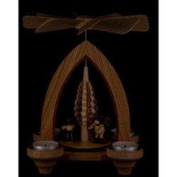 1-Tier Pyramid - Forest People - Natural - 26 cm / 10.2 inch