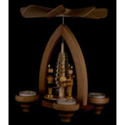 1-stöckige Pyramide Bergleute - natur - 26 cm