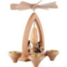 1-Tier Pyramid - Winter Children - Natural - 26 cm / 10.2 inch