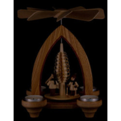 1-stöckige Pyramide Winterkinder - natur - 26 cm