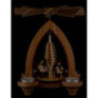 1-Tier Pyramid - Winter Children - Natural - 26 cm / 10.2 inch