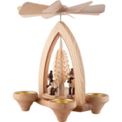 1-Tier Pyramid - Winter Athletes - Natural - 26 cm / 10.2 inch