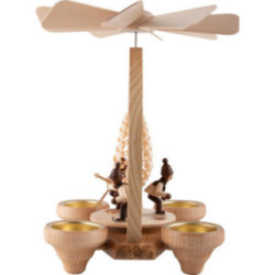 1-Tier Pyramid - Winter Athletes - Natural - 26 cm / 10.2 inch