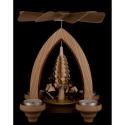 1-Tier Pyramid - Winter Athletes - Natural - 26 cm / 10.2 inch