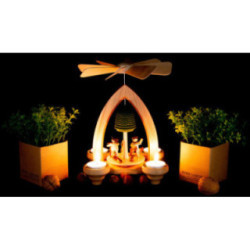 1-stöckige Pyramide Spielwiese - natur - 26 cm