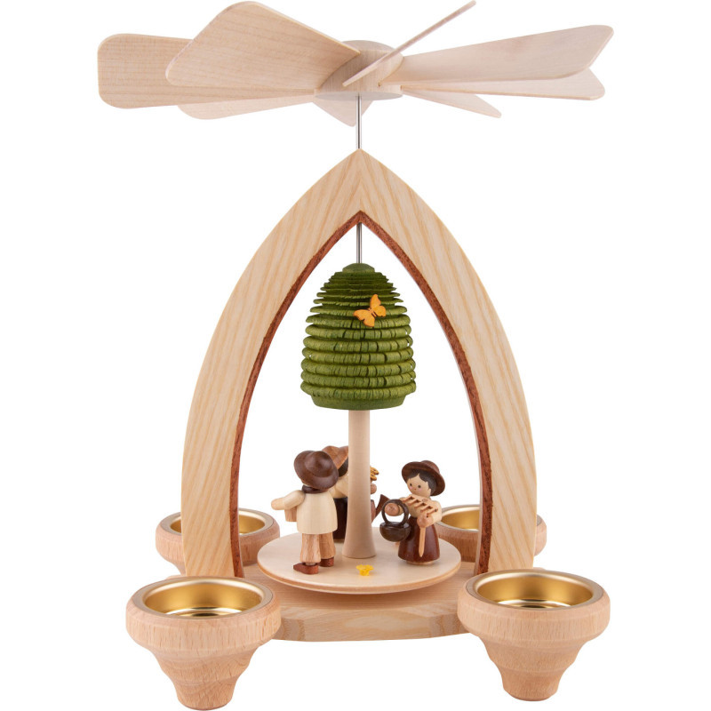 1-Tier Pyramid - Spring Garden - Natural - 26 cm / 10.2 inch