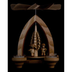 1-Tier Pyramid - Miner's Parade - Natural - 26 cm / 10.2 inch