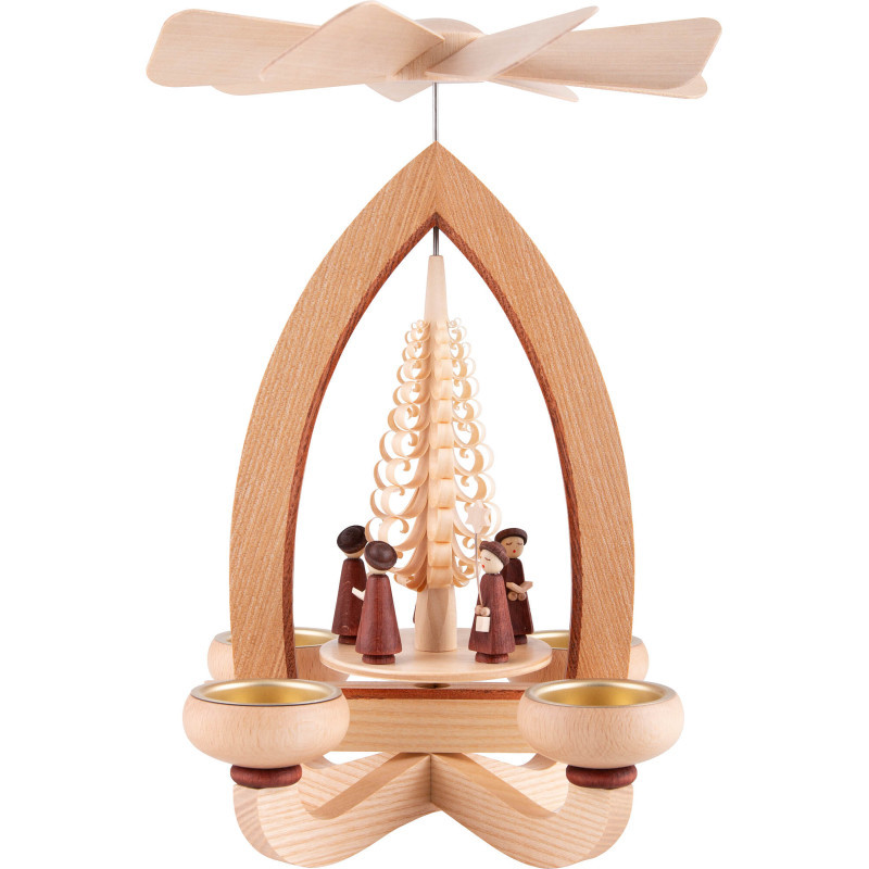 1-Tier Pyramid - Carolers - Natural - 28 cm / 11 inch